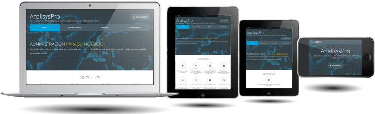 portafolio AnalisysPro.com diseño web responsivo en Guatemala